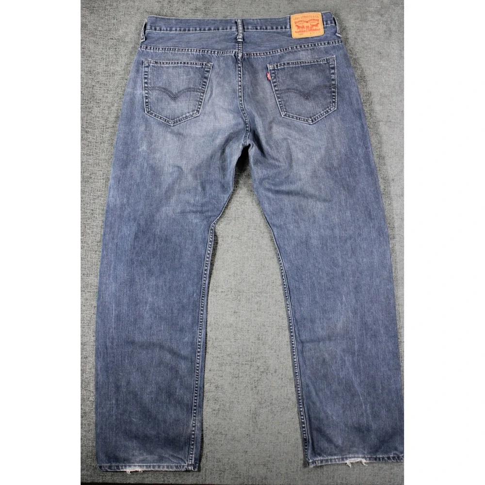 Levis 569 Loose Straight Leg Jeans Mens 36x34 Blue Denim Medium Wash 100% Cotton